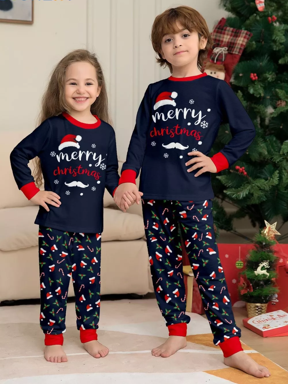 Full Size Family Matching Christmas Pajama Set Plus Size, image 9