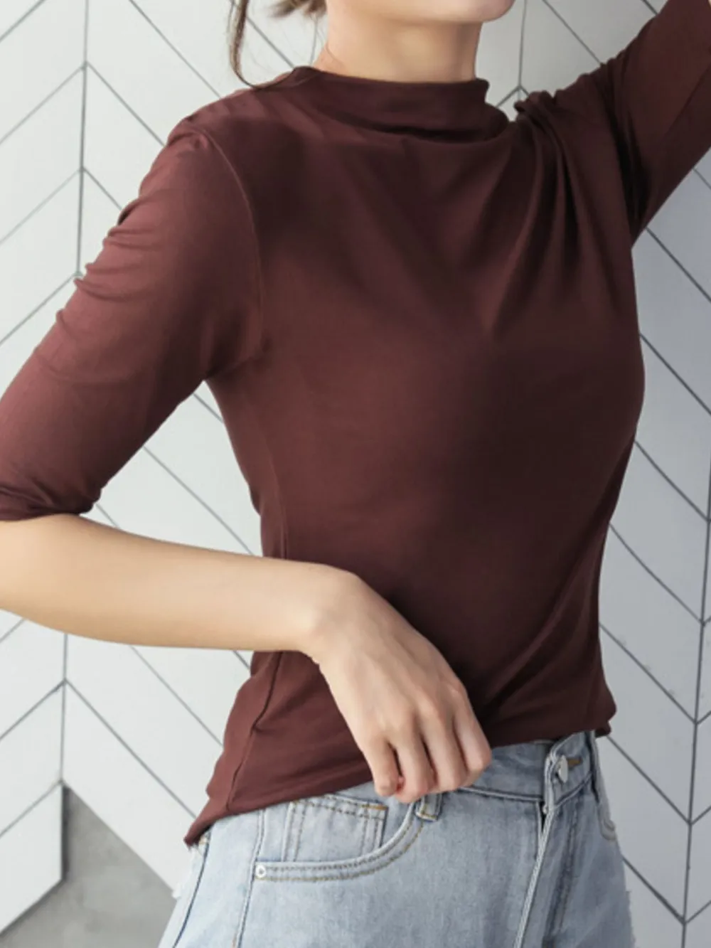 Solid Color Short Sleeve T-Shirt, image 23