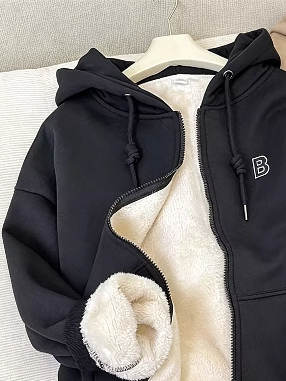 Fleece-Lined Zip-Up Hoodie, image 3