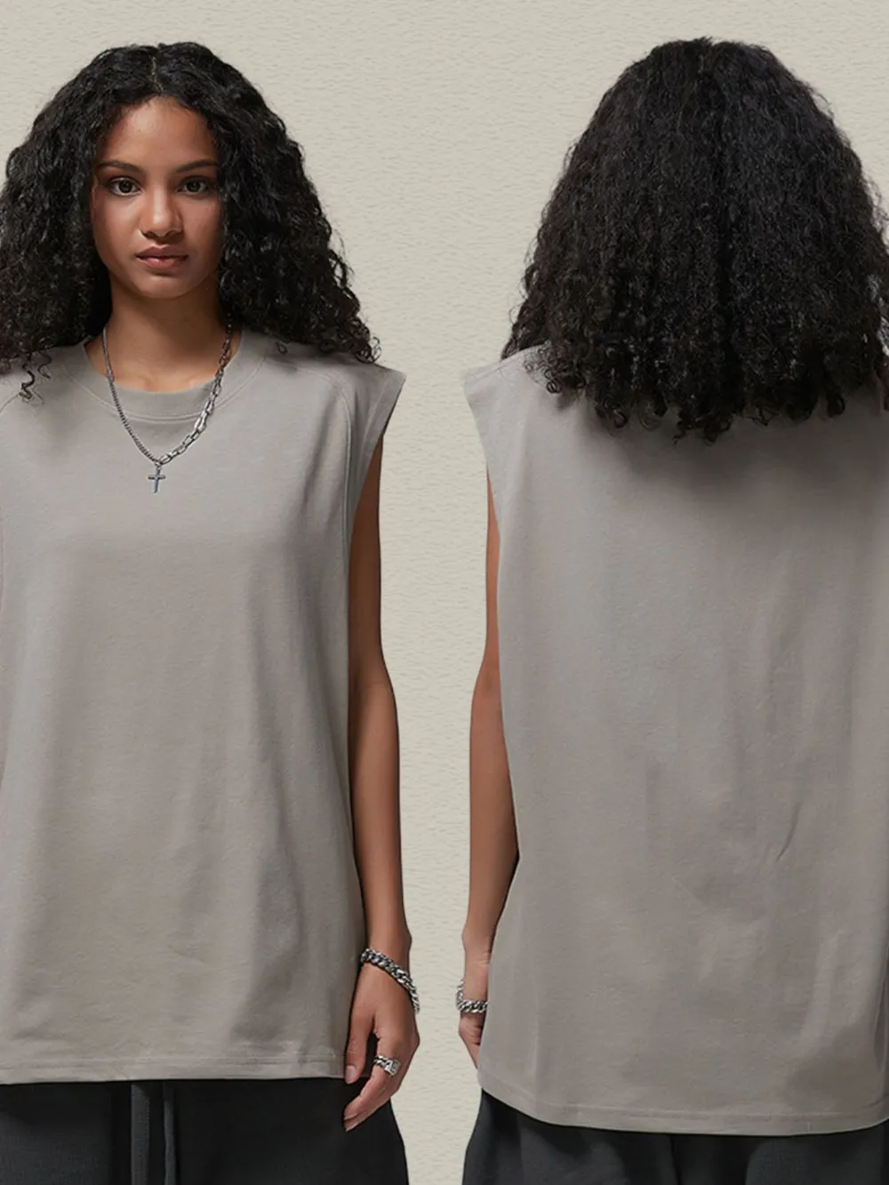 Men's Solid Color Round Neck Tank, image 4