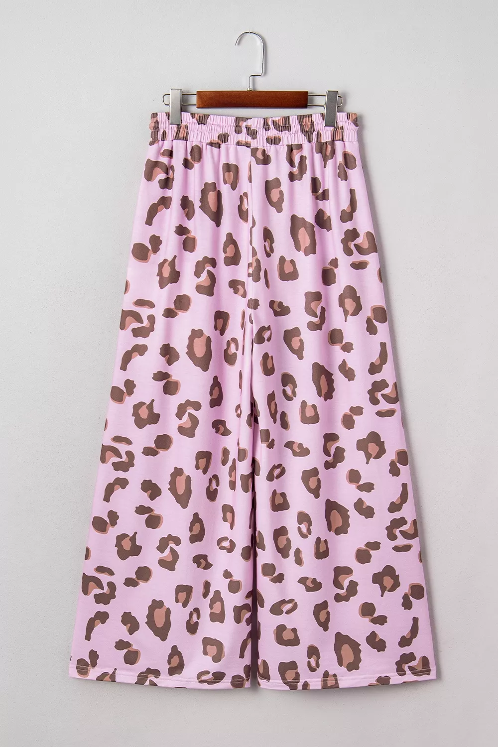 Drawstring Leopard Print Patch Pocket Loose Pants, image 4