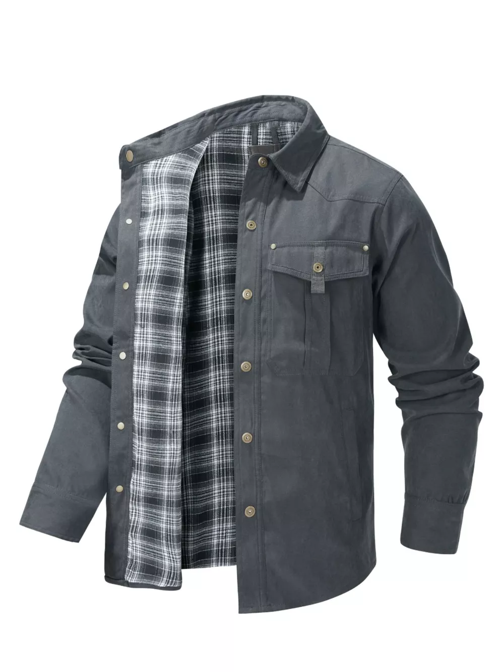 Men's Snap Down Long Sleeve Jacket, image 2