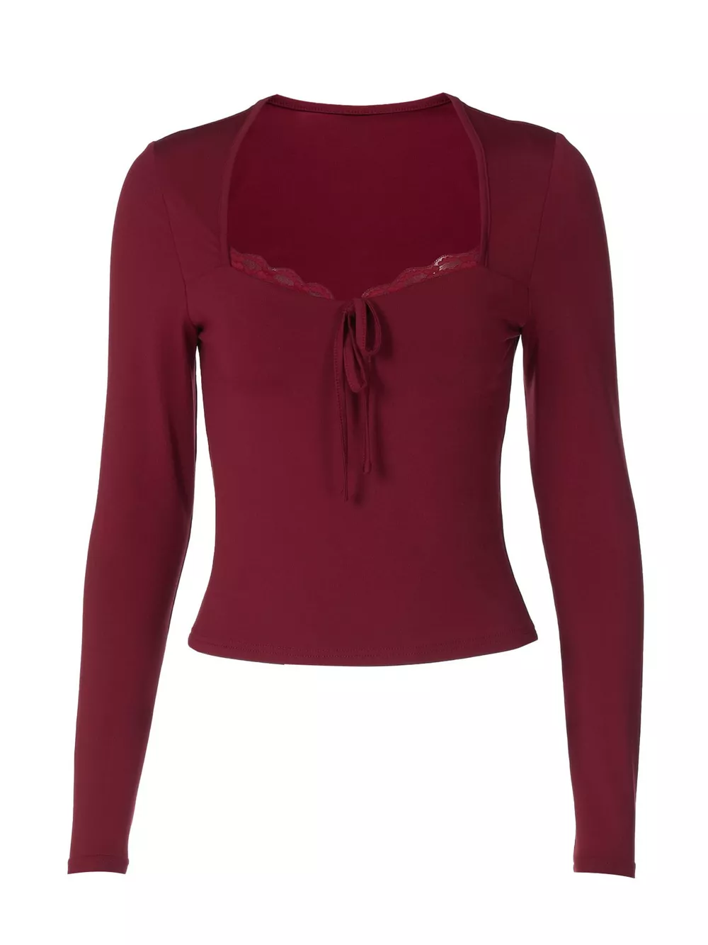 Lace Trim Long Sleeve T-Shirt, image 14