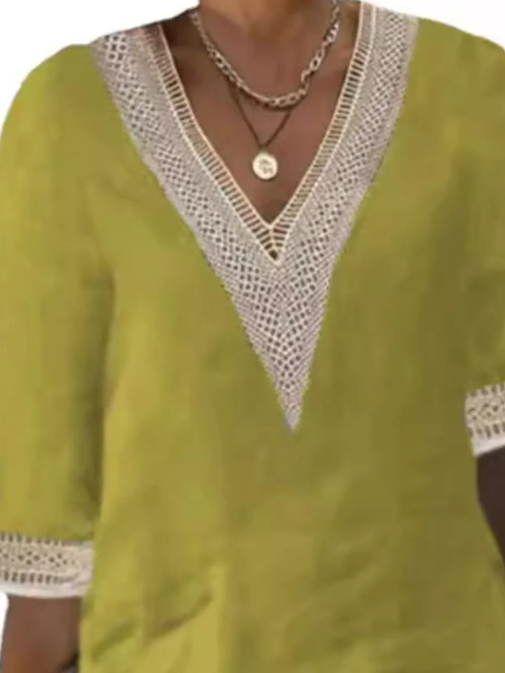 Full Size V-Neck Half Sleeve Dress Plus Size, image 4
