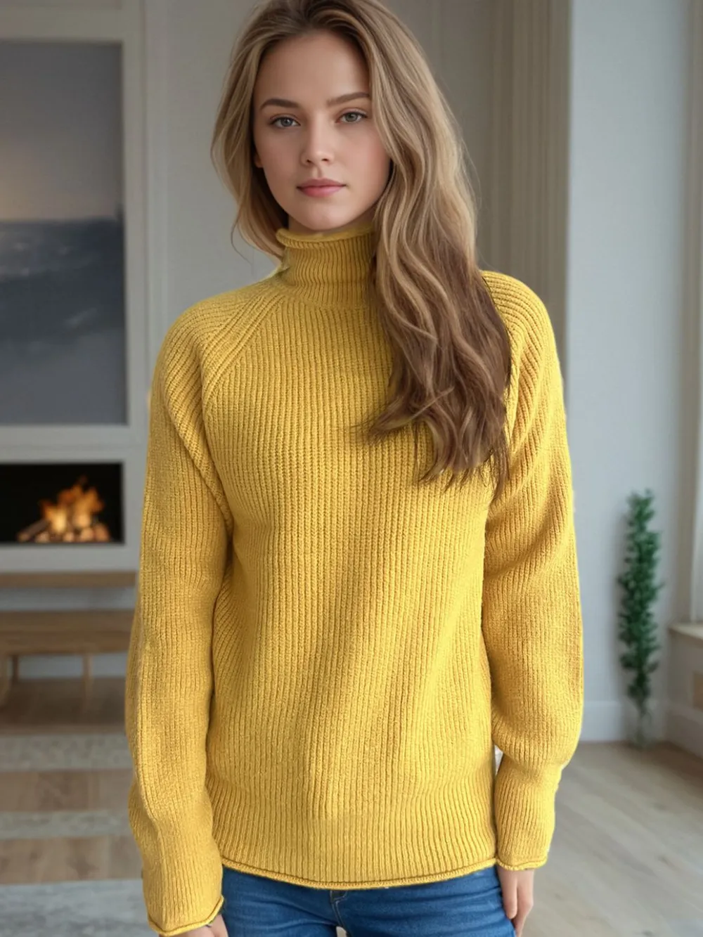 Turtleneck Long Sleeve Sweater, image 17