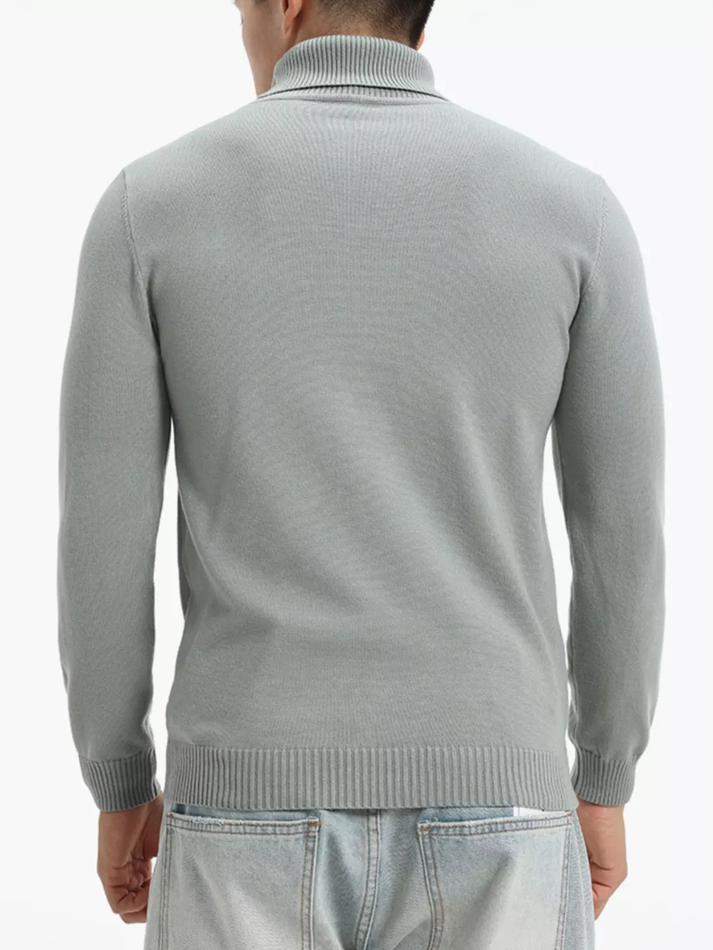 Men's Plus Size Slim-Fit Turtleneck Sweater, image 3