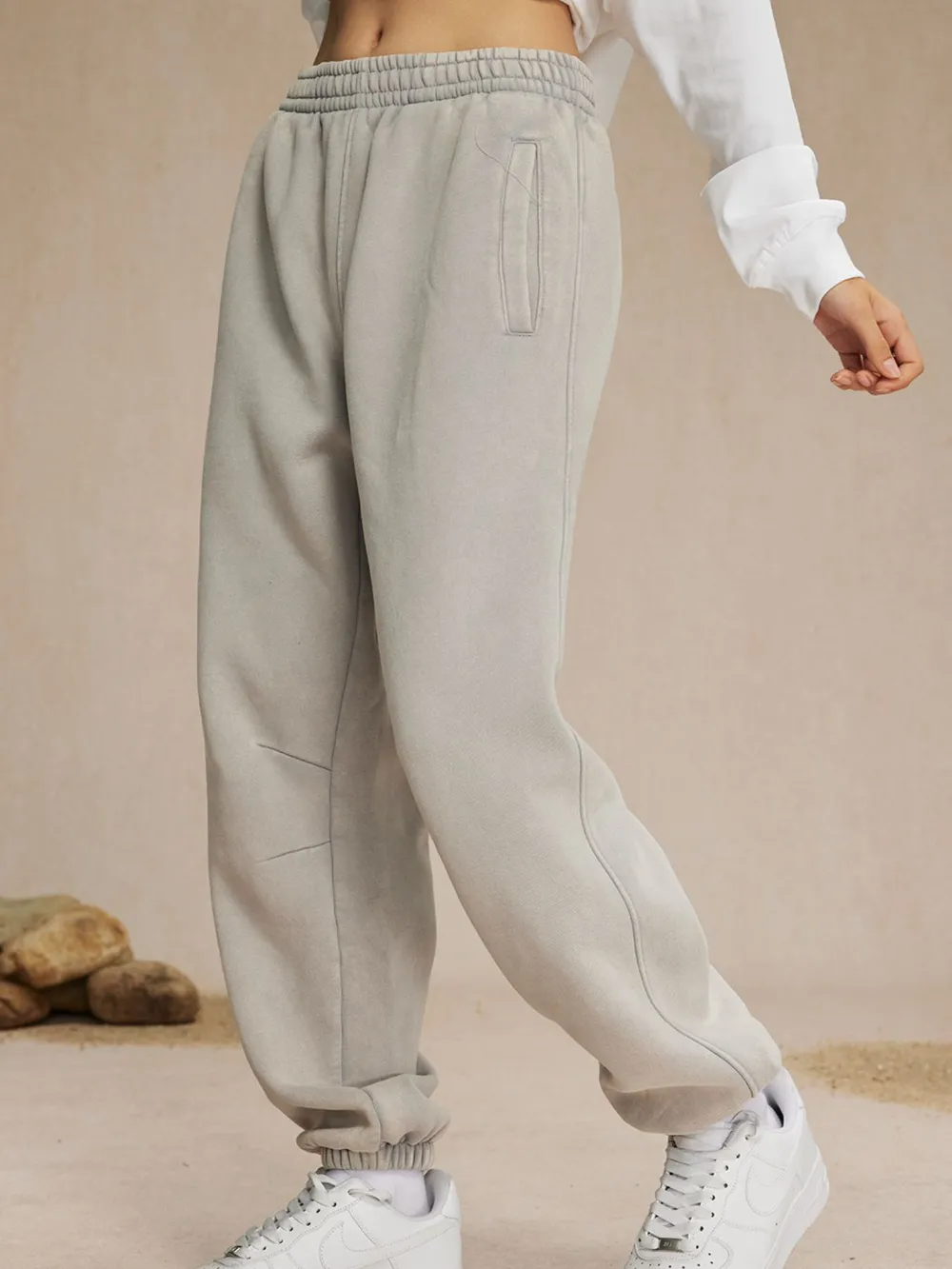 Men's Casual Elastic Waist Cotton Sweatpants, image 3
