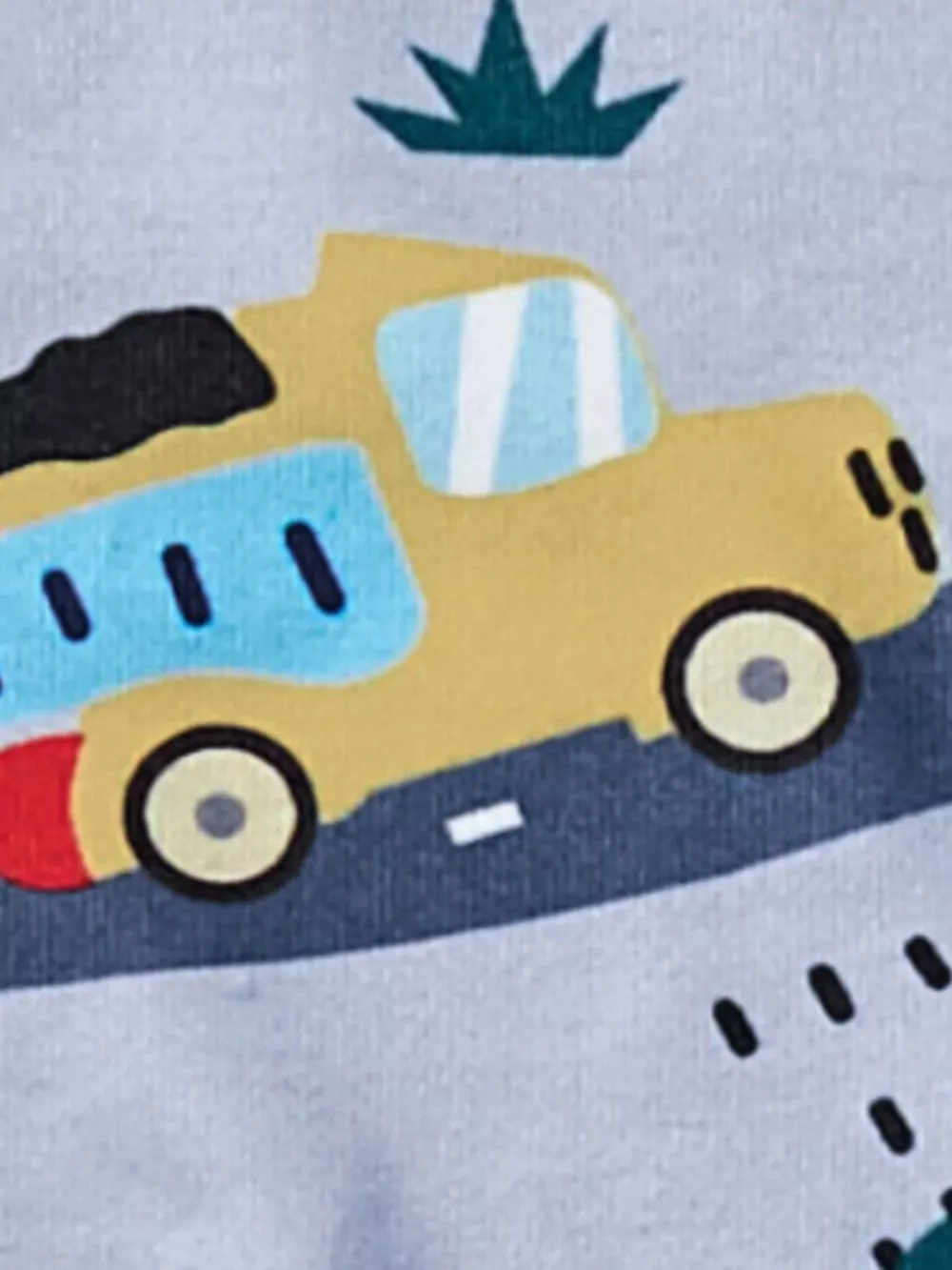 Children's Construction Vehicle Print Top and Shorts Set, image 3