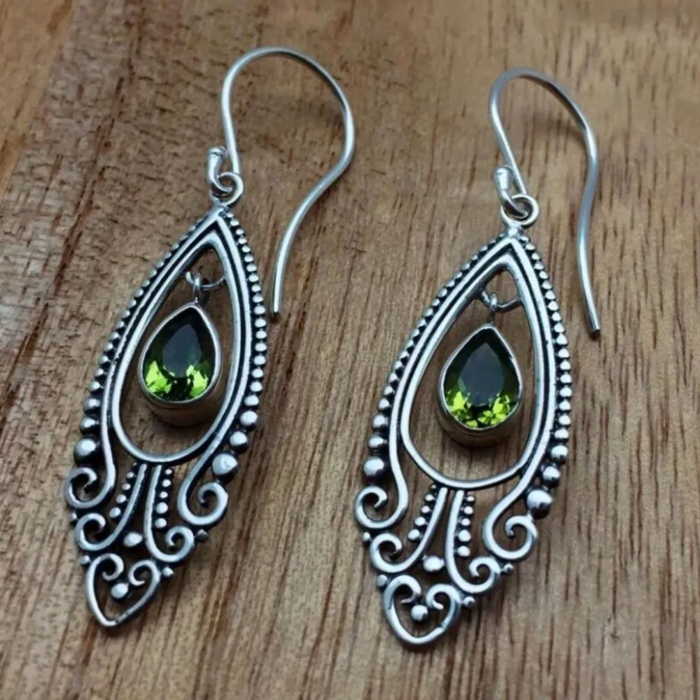 Alloy Rhinestone Cutout Earrings, image 2