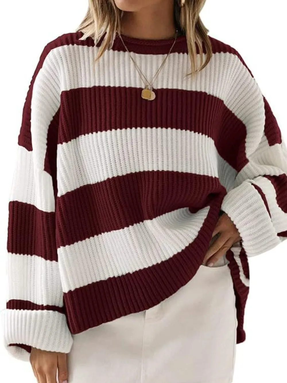 Round Neck Long Sleeve Sweater, image 13
