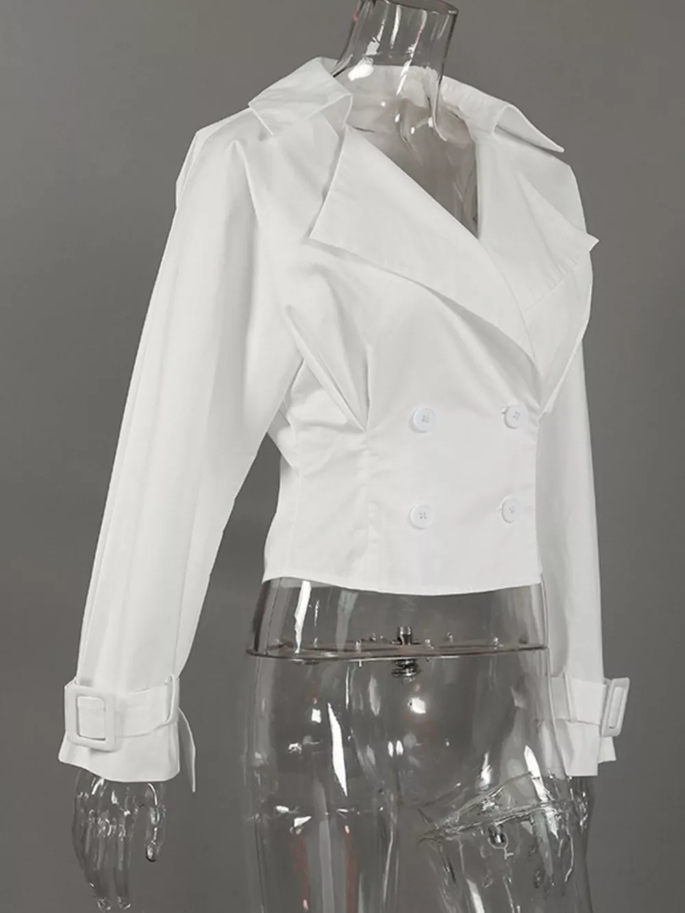 Cropped Double-Breasted Blazer, image 6
