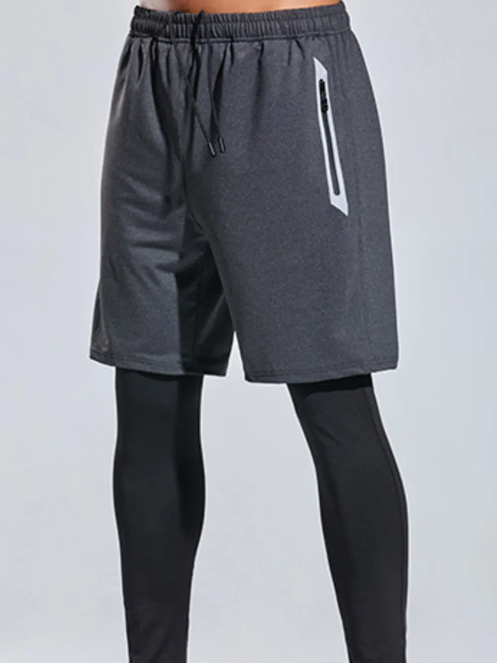 Men's Plus Size Elastic Waist Active Shorts, image 4