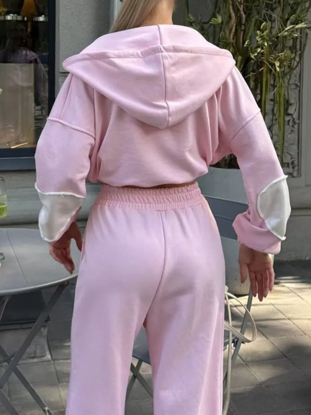 Zip Up Hoodie and Wide-Leg Pants Set, image 28