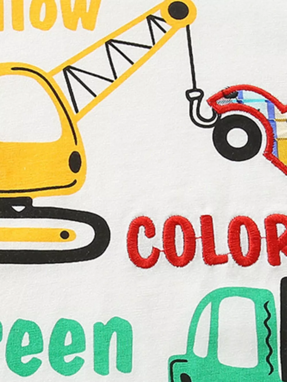 Children's Construction Vehicle Print Tee and Shorts Set, image 4