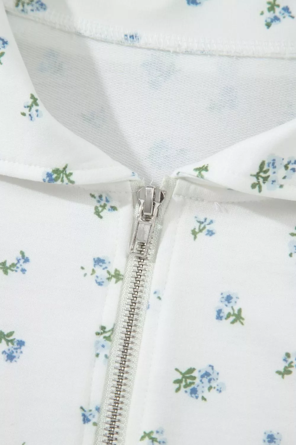 Floral Print Half Zip Top Matching Short Set, image 6