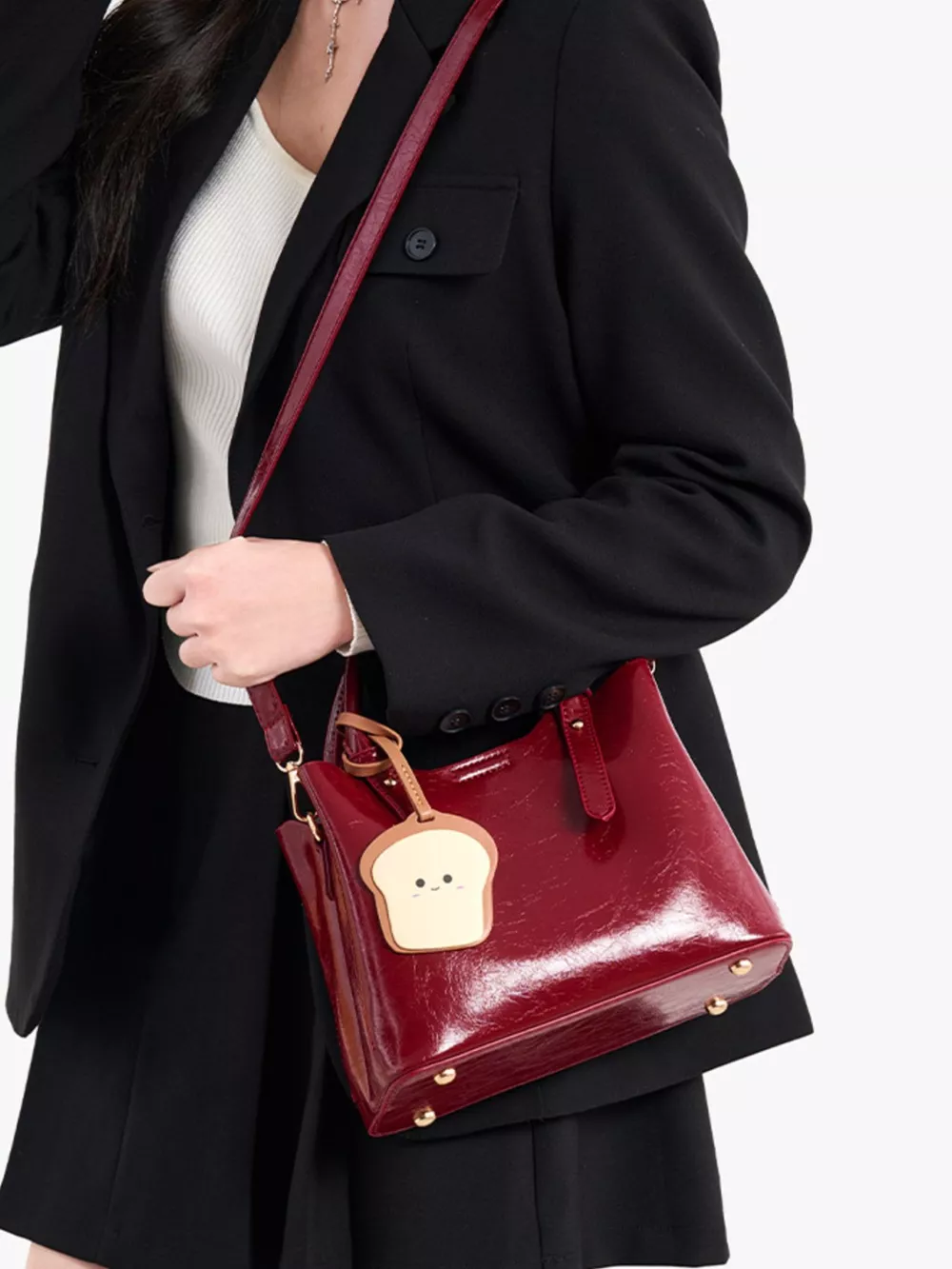 Top Handle Texture Handbag, image 2