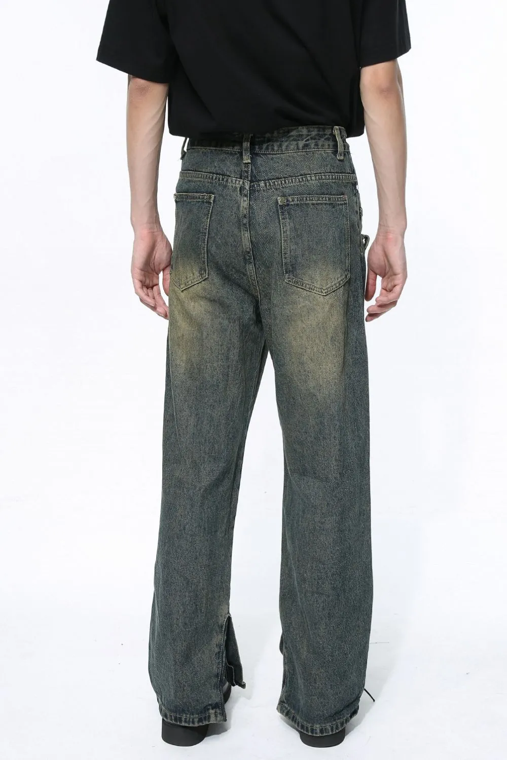 Side Slit Jeans with Pockets, image 3