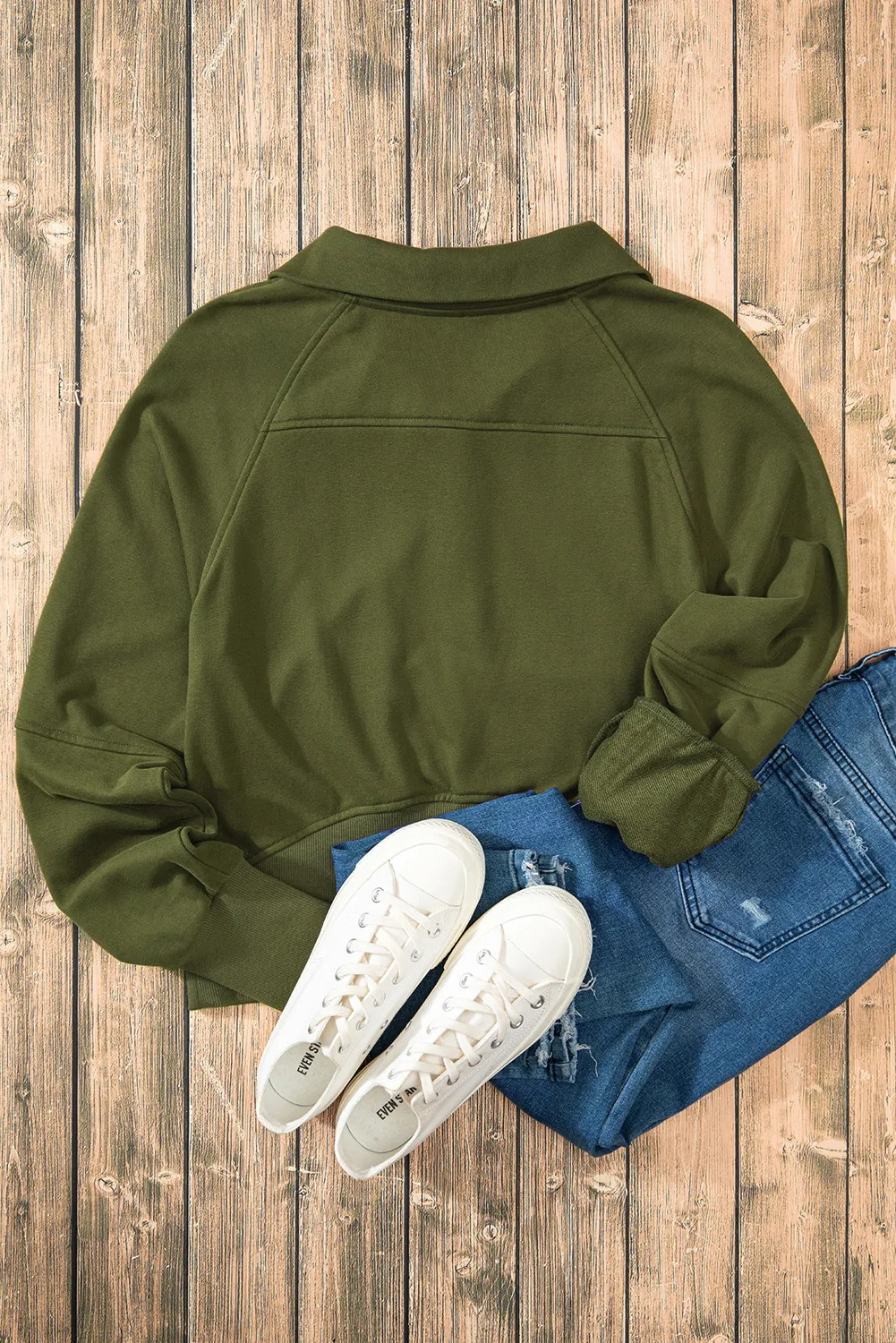 Half Zip Long Sleeve Sweatshirt, image 4