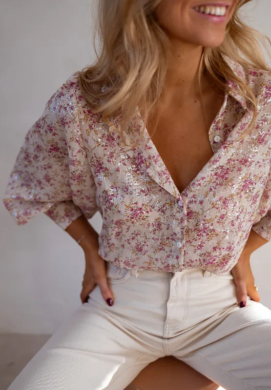 Printed Collared Neck Long Sleeve Shirt, image 10