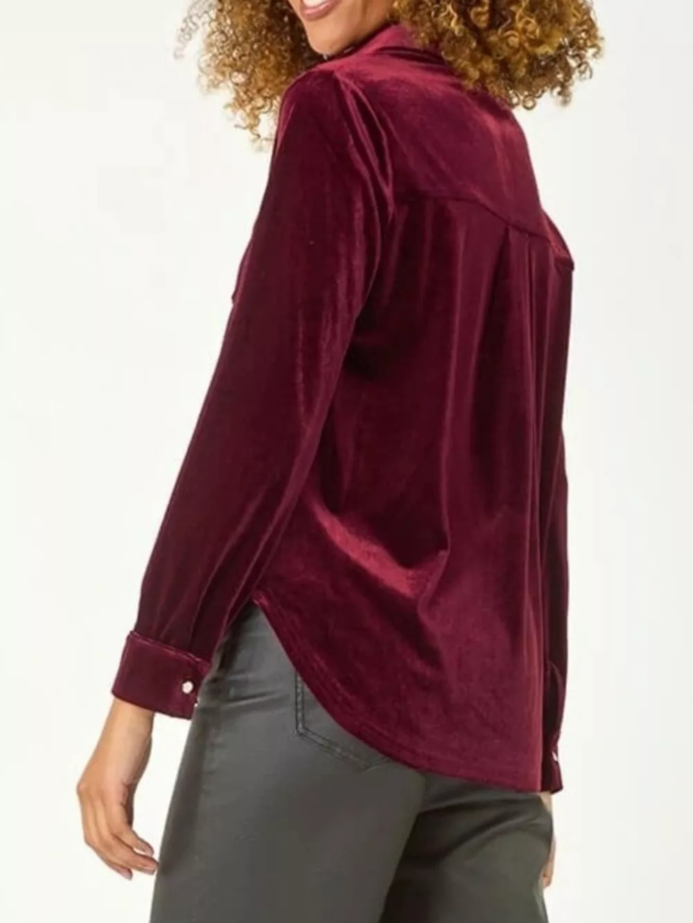 Velvet Long Sleeve Blouse, image 12