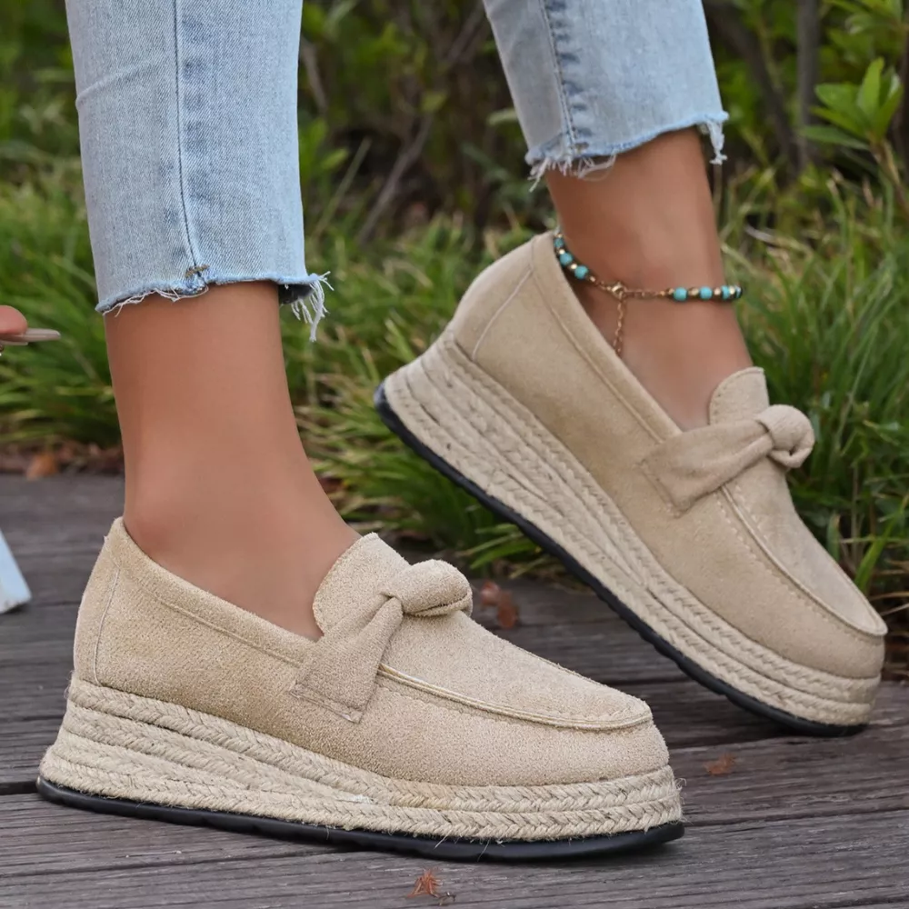 Round Toe Platform Slip-Ons, image 3