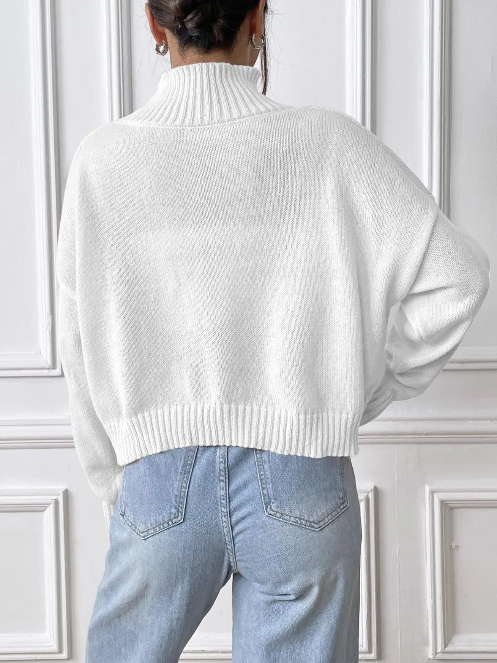Bow Turtleneck Long Sleeve Sweater, image 13