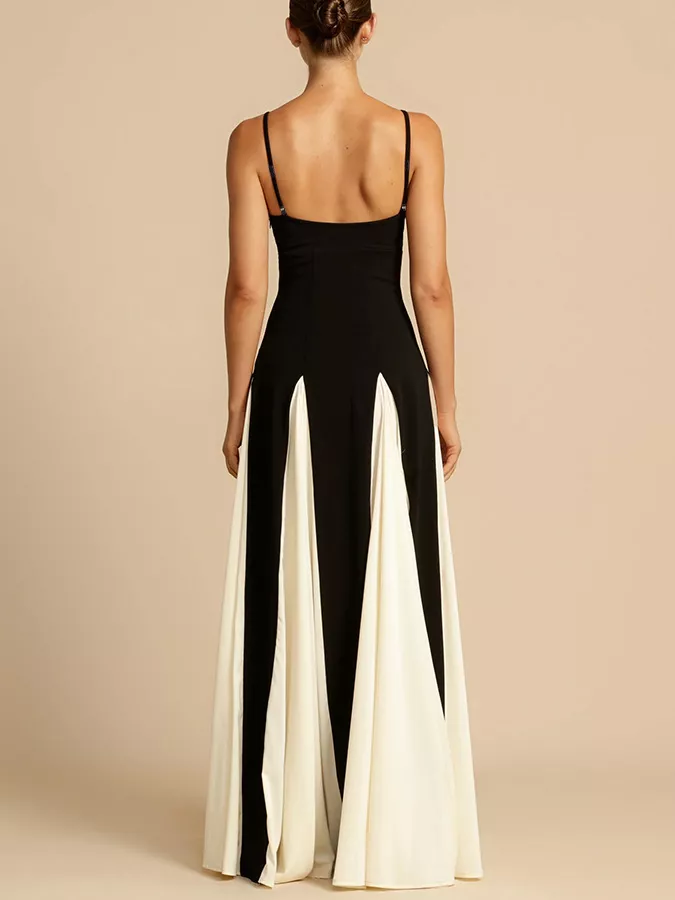 Two-Tone Flowing Maxi Dress, image 6