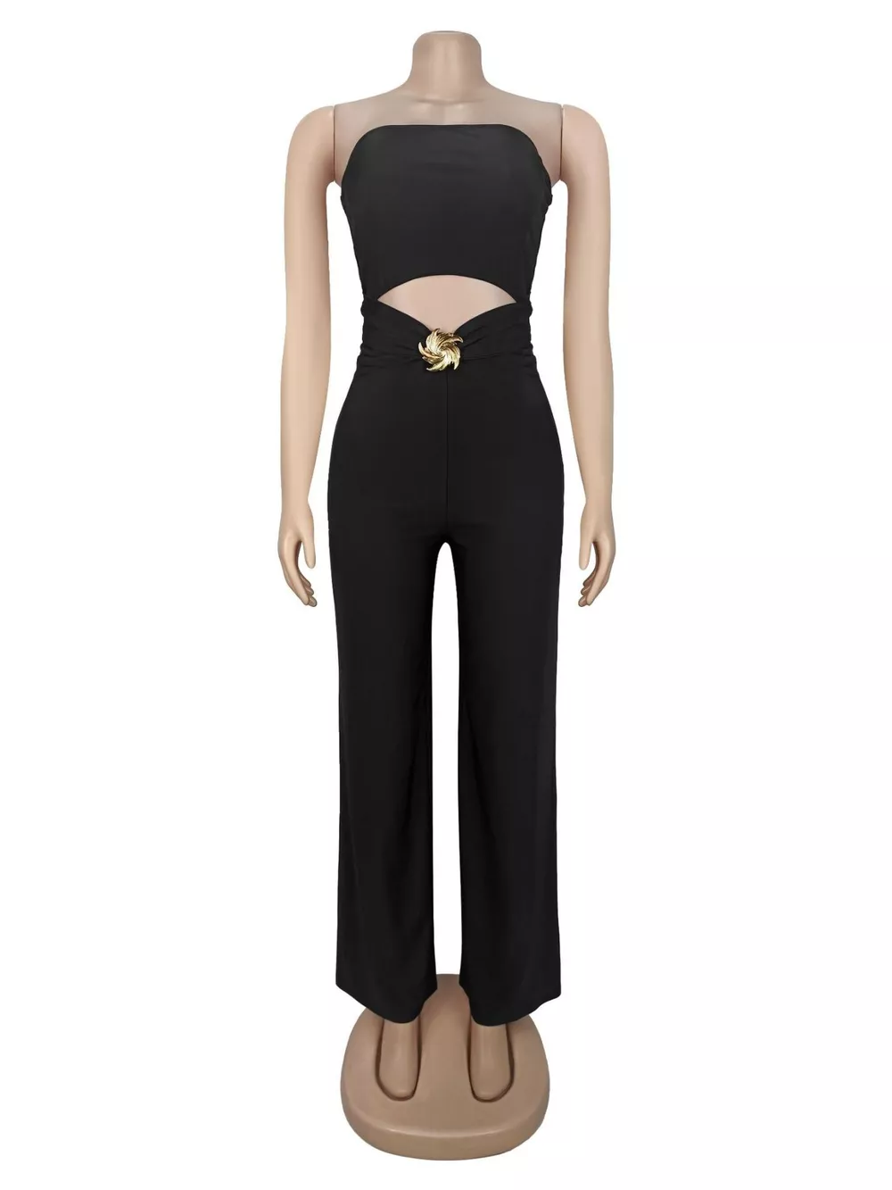 Strapless Cut-out Wide-Leg Jumpsuit, image 4