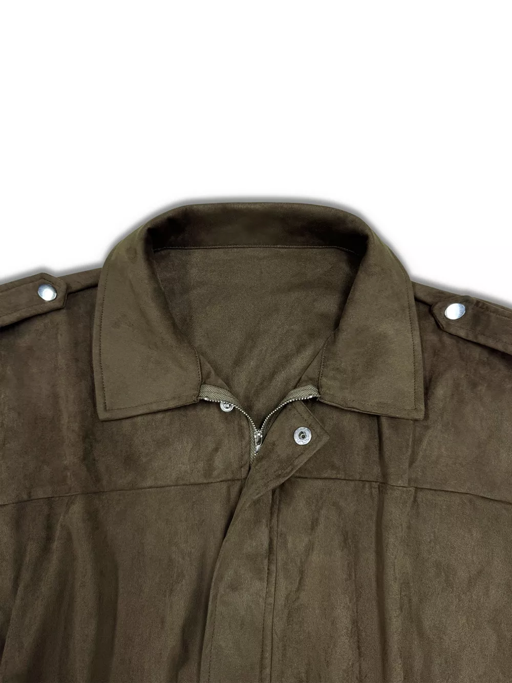 Suede Cropped Bomber Jacket, image 4