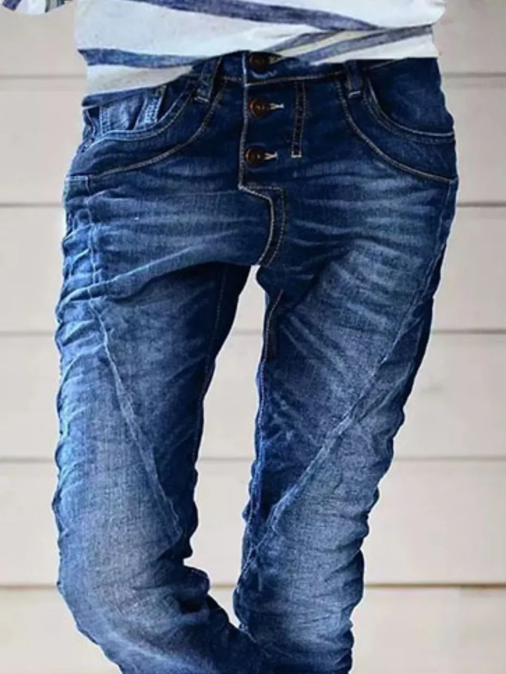 Full Size Washed Button-Fly Jeans Plus Size, image 9