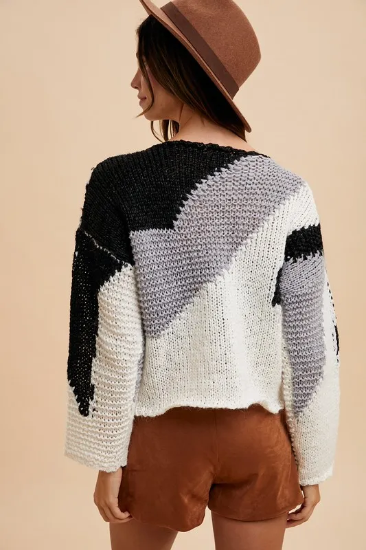 Color Block Drop Shoulder Sweater, image 3