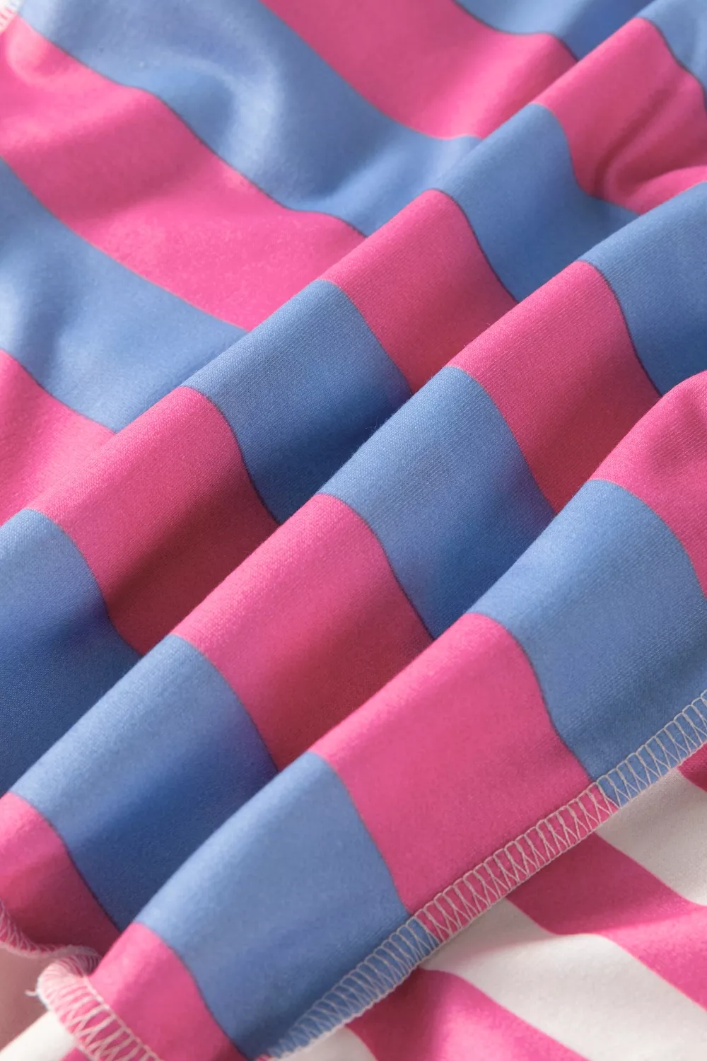 Stripe Exposed Seam Contrast Patchwork Oversized Top, image 8