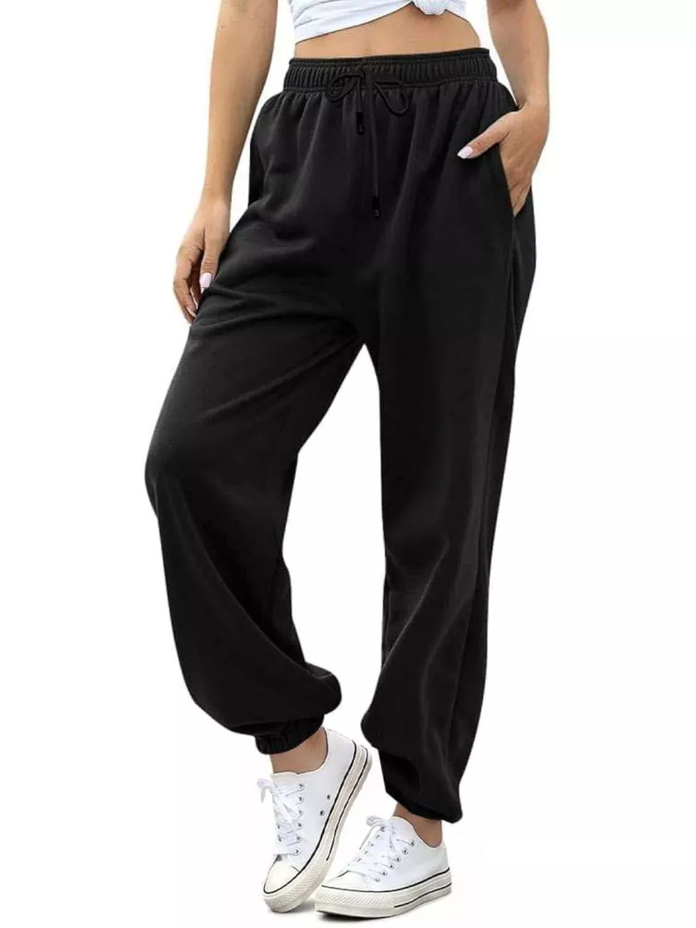 Loose Fit Drawstring Joggers, image 8