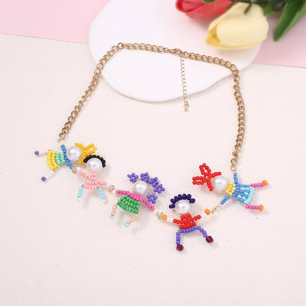 18K Gold-Plated Bead Charm Necklace, image 2