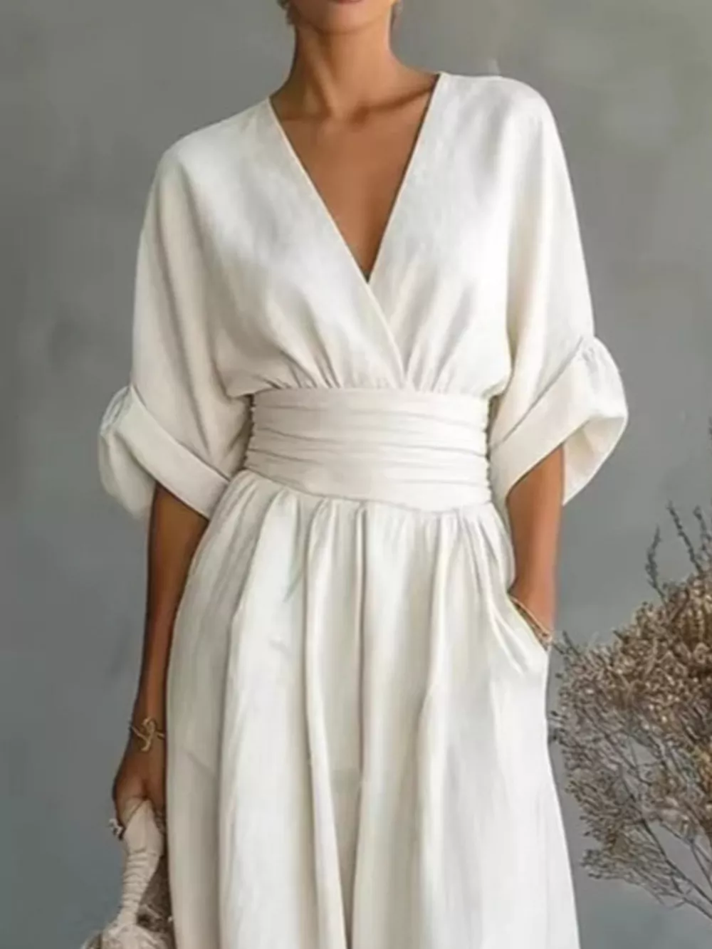 Full Size Half Sleeve Wide-Leg Jumpsuit Plus Size, image 11