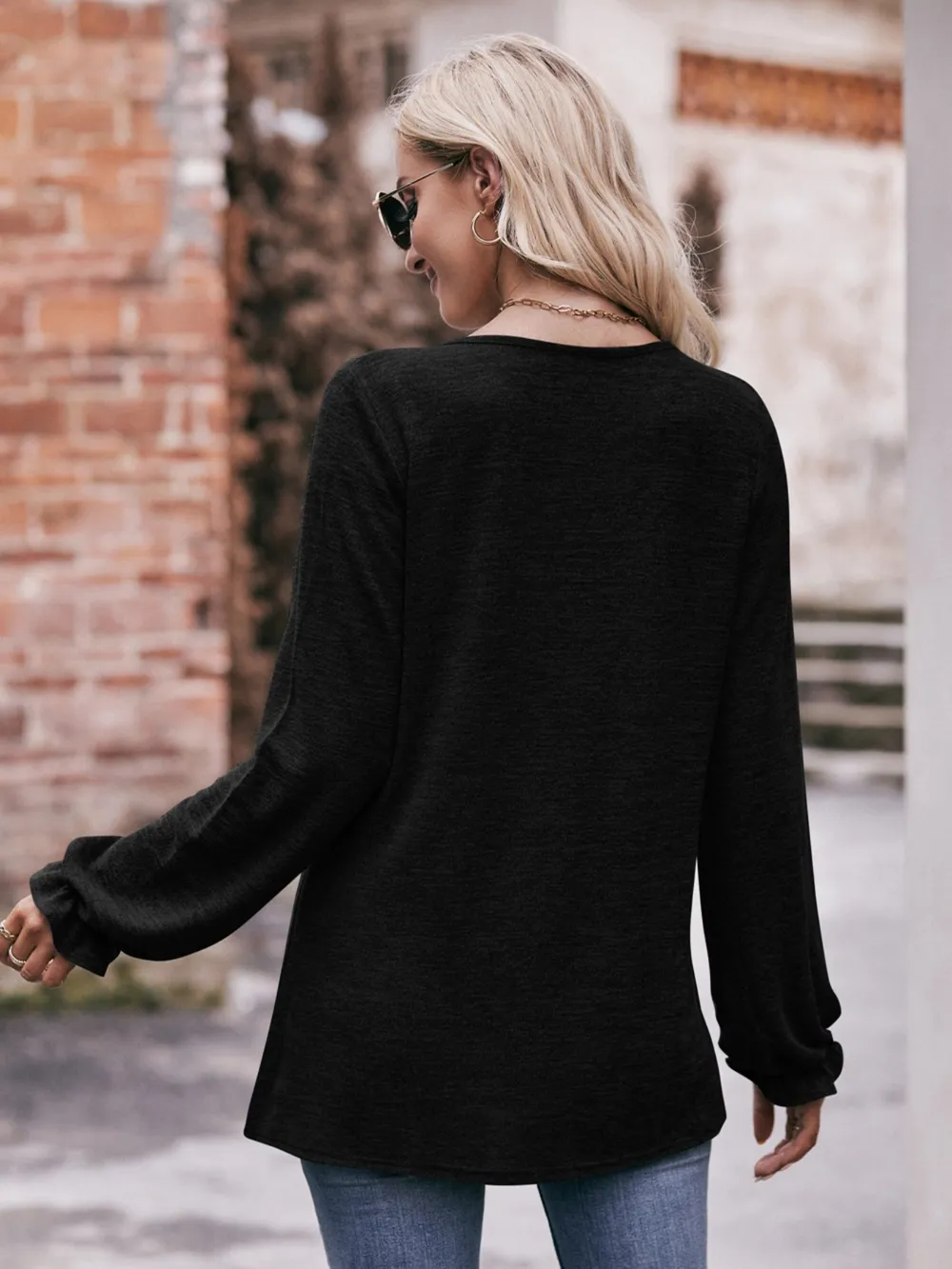 Round Neck Long Sleeve Casual T-Shirt, image 15