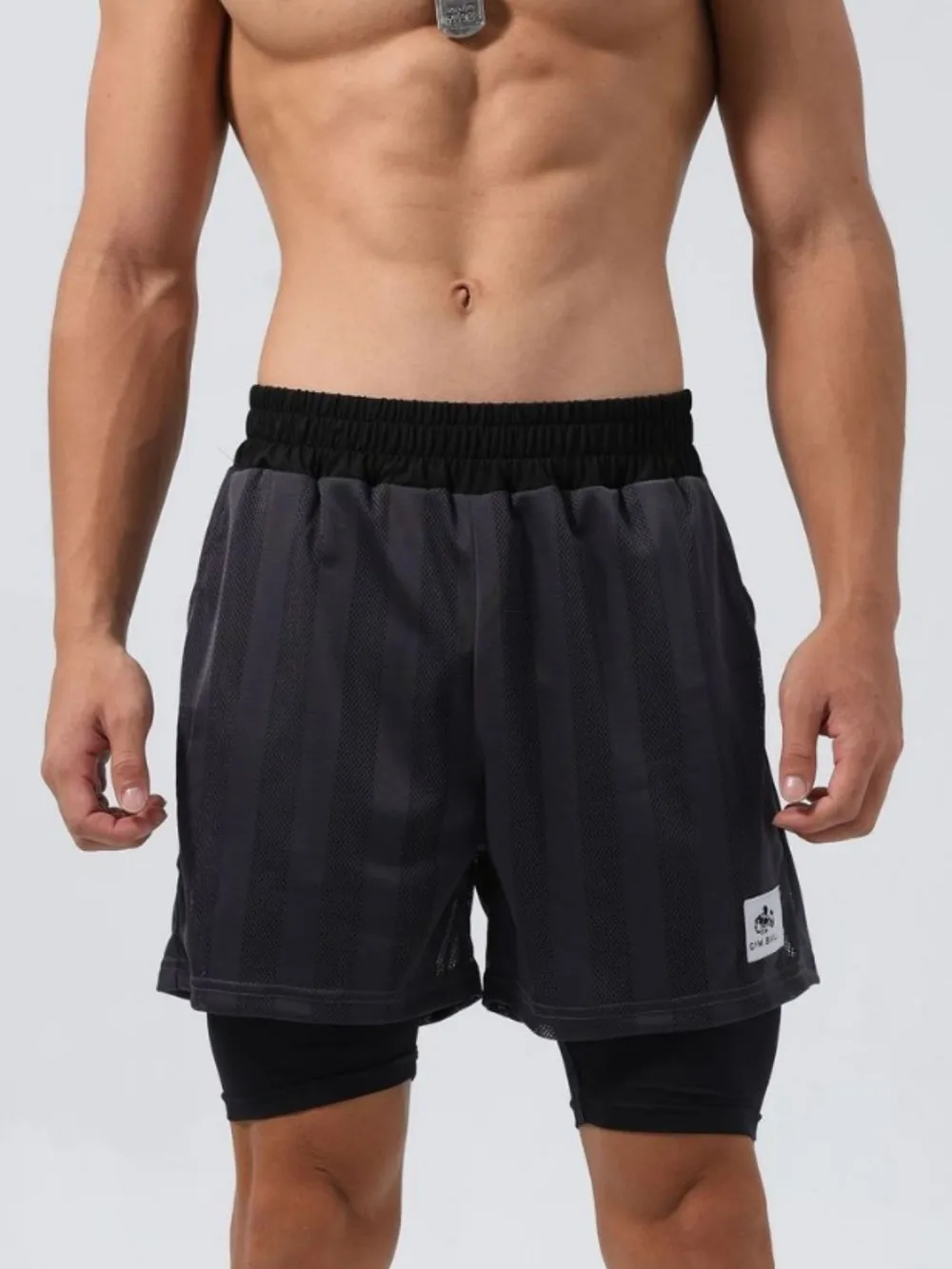Men's Plus Size Elastic Waist Shorts, image 4