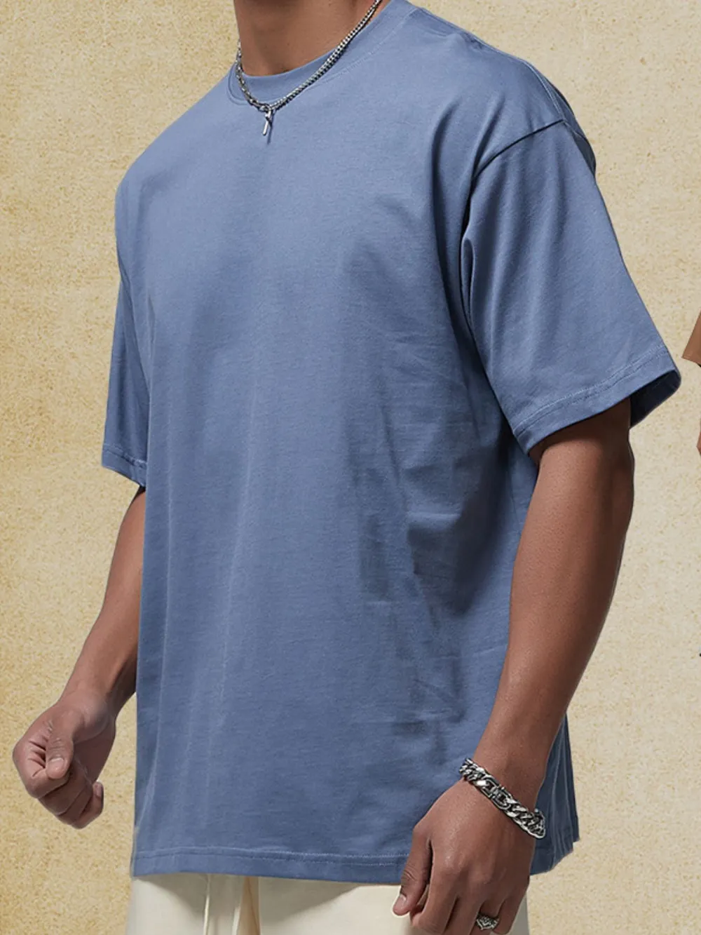 Men's Oversized Round Neck T-Shirt, image 5