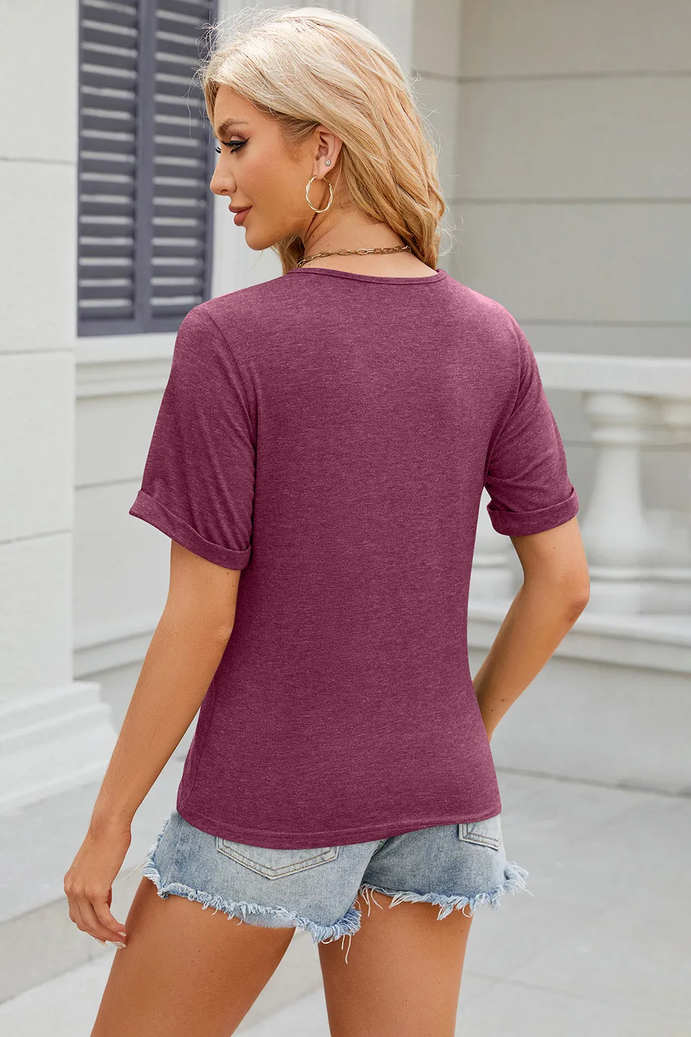 Round Neck Short Sleeve T-Shirt, image 24