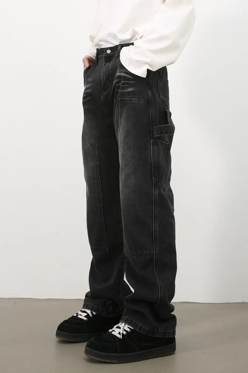 Men's Baggy Jeans with Pockets, image 3
