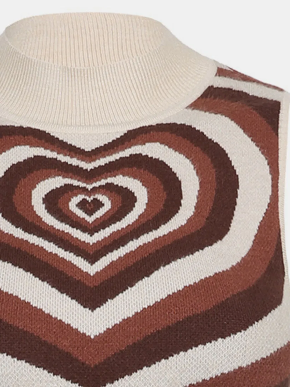 Heart Mock Neck Sweater Vest, image 16