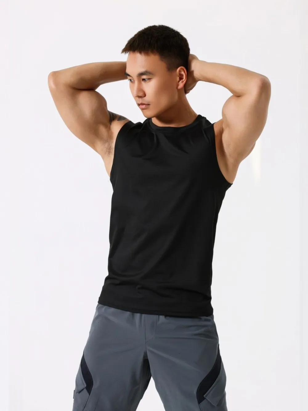 Men's Plus Size Round Neck Active Tank, image 5