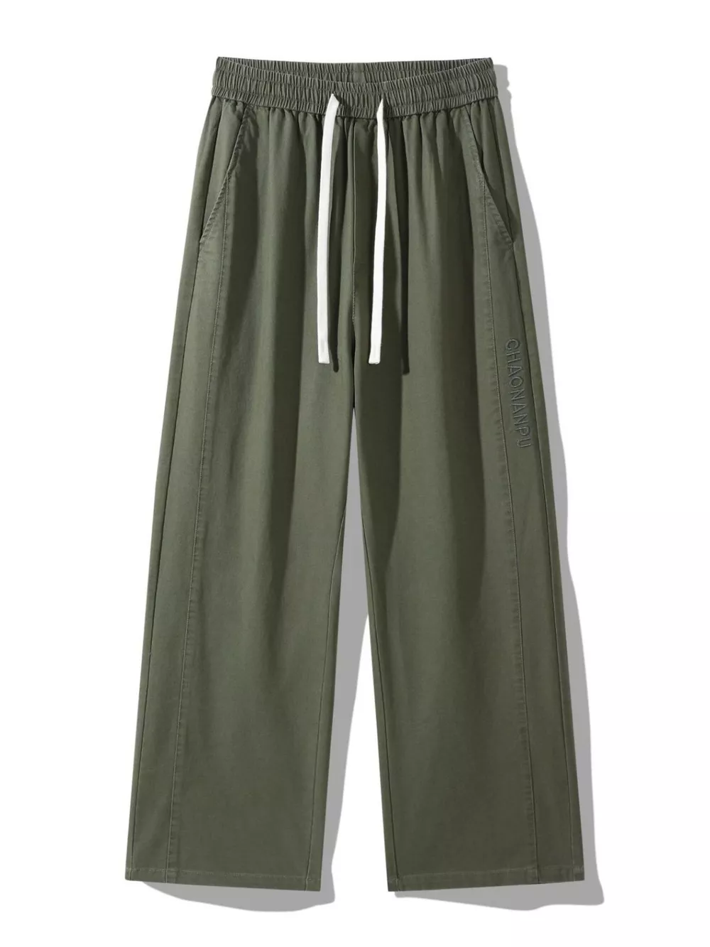 Men's Plus Size Drawstring Wide Leg Pants, image 6