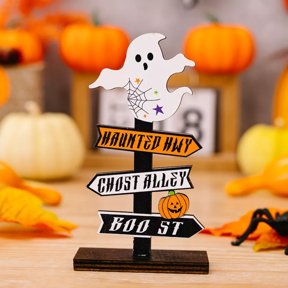 Halloween Wooden Signpost Ornaments, image 7