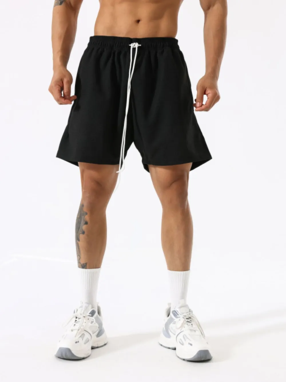 Men's Plus Size Drawstring Active Shorts