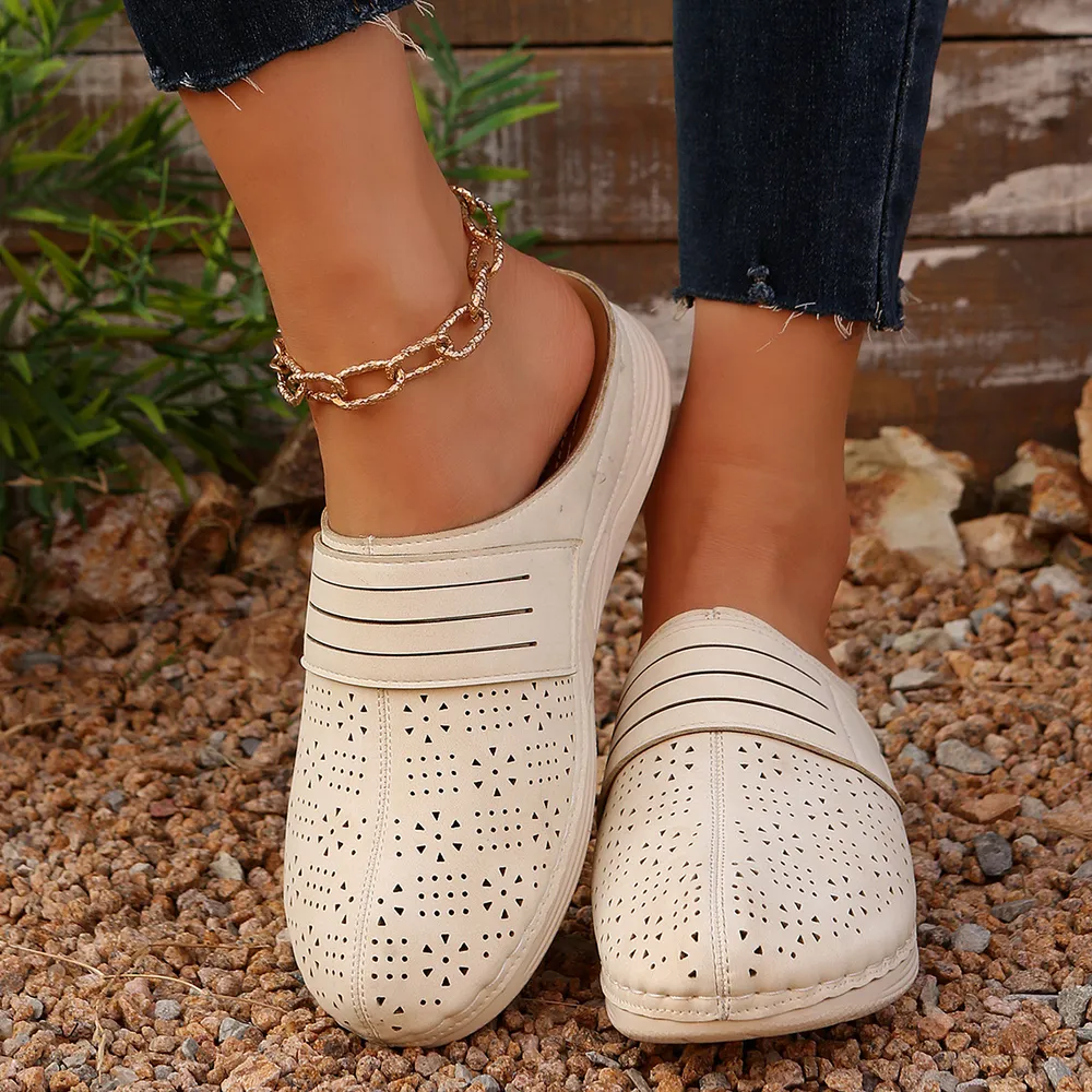 Round Toe Wedge Sandals, image 4