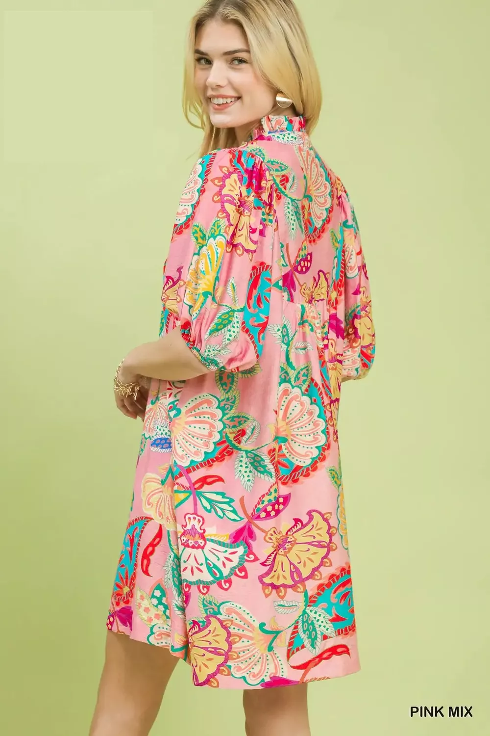 Paisley Print Mini Dress, image 3