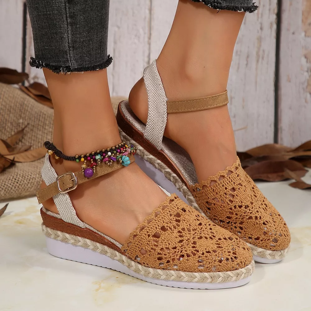 Floral Ankle Strap Espadrille Sandals, image 12