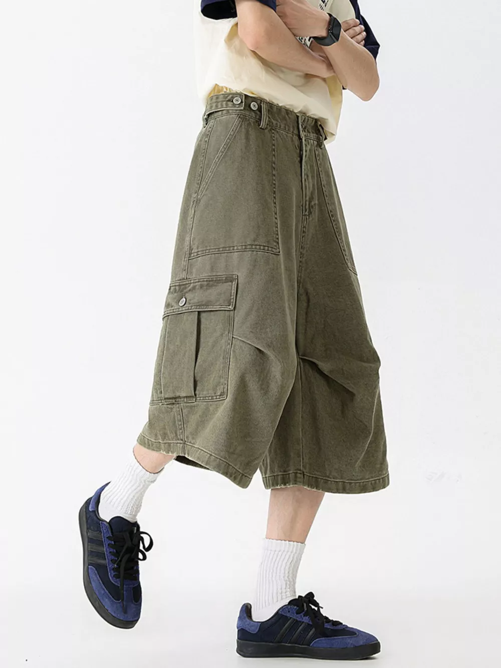 Men's Full Size Loose Fit Cargo Shorts Plus Size, image 3