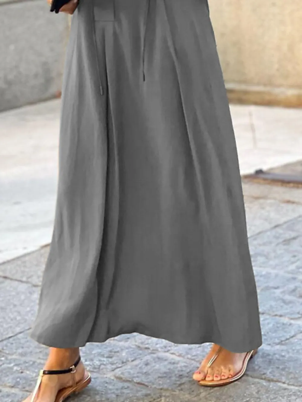 Full Size Solid Color Maxi Shirt Dress Plus Size, image 4
